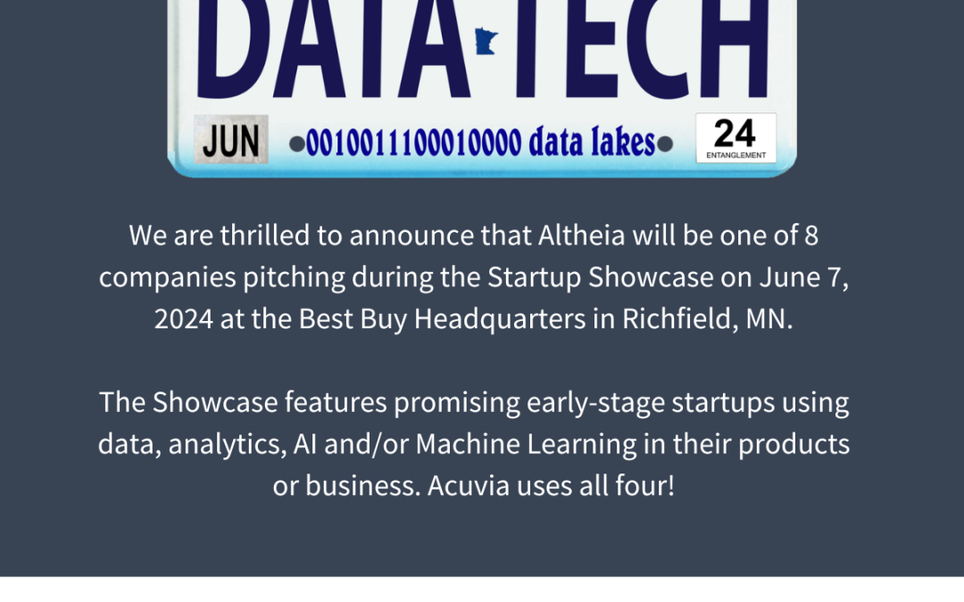Altheia Pitching at the DataTech Startup Showcase June 7